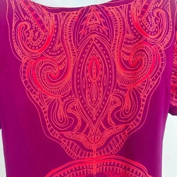 Amanda uprichard pink and orange silk shift dress - Picture 3 of 8